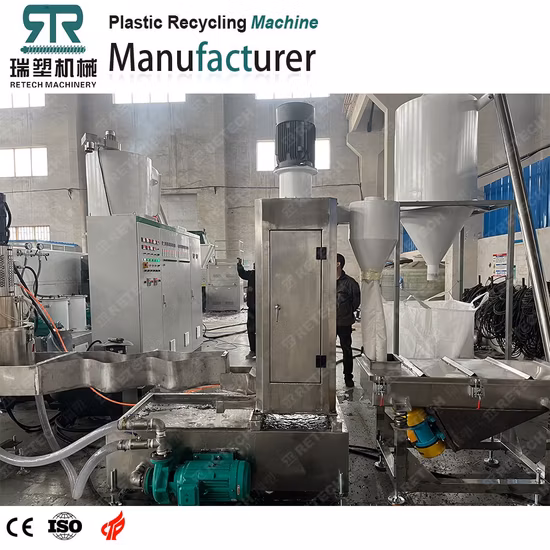 プラスチック廃棄物リサイクルプラント HDPE PP PE CPE フィルムを使用した一段造粒ライン